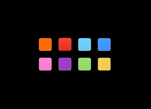 8 Colored Tags